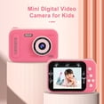 thumbnail image 3 of Cámara digital 1080P Mini cámara digital para niños Cámara de video digital para niños Lente dual Pantalla IPS de 2.4 pulgadas Batería incorporada Lindos marcos de fotos Juegos interesantes con correa Irfora Cámara digital, 3 of 7