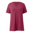 thumbnail image 5 of TYGHBN Women's Casual V Neck Pocket Tee Short Sleeve Basic Top for Everyday Wear In Spring and Summer Machine Washable Versatile Style for Pairing with Pants Workout Shirt T Shirt for Women Casual, 5 of 5