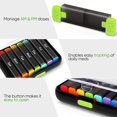 thumbnail image 3 of YSTIANN 7 - Day Weekly Pill Organizer with AM/PM Compartments – Travel - Friendly Daily Medication Case, Easy - Open Design with Double Protection for Pills, Vitamins & Fish Oils, （black） AZ78-1762, 3 of 7
