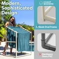 thumbnail image 5 of Coast Modern Pool Towel Rack – 5 Beach Towel PVC Drying Rack for Outdoor & Indoor Use - Sand, 5 of 6