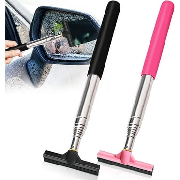 Car Side Mirror Squeegee Wipers for Cleaning Rearview Mirror Assorted Color 2pcs