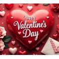 thumbnail image 4 of Valentine's Day Backdrop Romantic Roses Happy Valentine's Party Banner Love Decorations Photography Props Event Background, 4 of 4