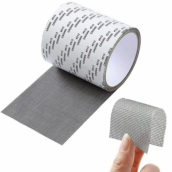 Window Screen Patch Repair Kit Tape, Strong Adhesive & Waterproof Fiberglass Covering Wire Mesh Repair Patch Tool, for Window Screen and Screen Door Tears Holes Screen, 5*200cm/2*78.7in