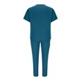 thumbnail image 4 of Aofany Scrub Sets For Man, Men's 2-Piece V-Neck Scrub Uniform Set - Short Sleeve Work Tee & Pants with Pockets, Solid Color, Comfort Fit, Four Seasons, 4 of 9