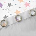 thumbnail image 4 of Manfei Colorful Stars Blackout Curtains,Cute Cartoon Themed Window Curtains Pack of 2 (38x45 Each),White, 4 of 6