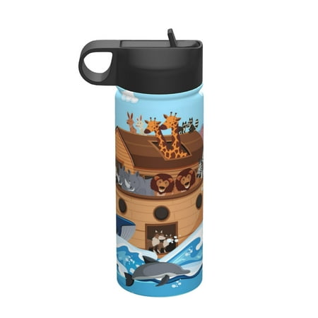 

Gaeub Animals on Noah s Ark Printed 18oz Sports Insulated Kettle With Straw Sports Insulated Bottle Water Bottle For Running Hiking Cycling Climbing Mens Womans Insulated Water Bottle