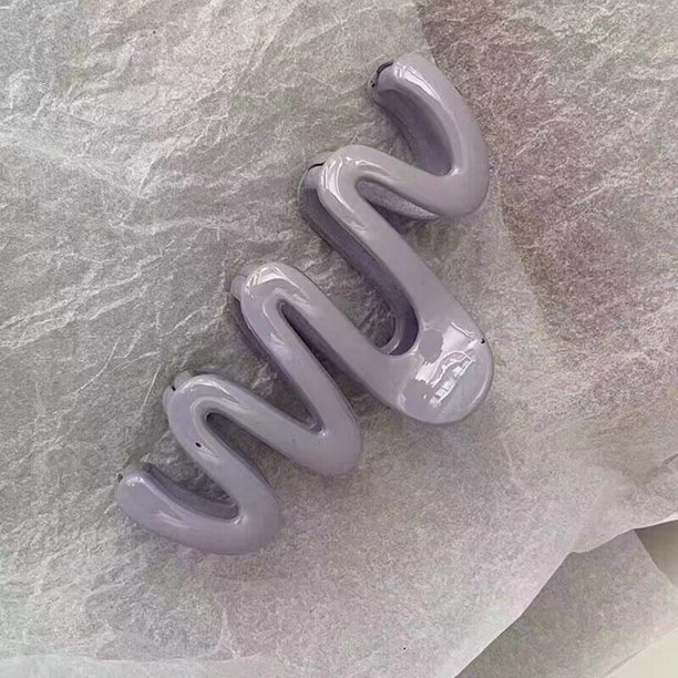 Pinza de pelo de dopamina para niña, Color caramelo, Y2k, línea ondulada, pinza para el pelo, horquilla de plástico, accesorios para el cabello, novedad de 2023