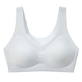 thumbnail image 2 of Kureaily Women's Summer Comfort Sports Fitness Gathering Traceless Latex Large Back Bra Comfortable Everyday Bras, 2 of 5