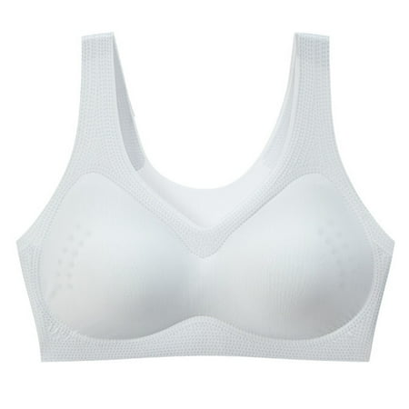 

Women Bra Summer Comfortable Sports Fitness Gathering Seamless Latex Large Back Bra Everyday Comfort Bralettes Underwear Lingerie