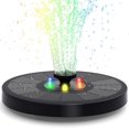 thumbnail image 1 of Solar Fountain, Upgraded 3w Solar Bird Bath Fountains With 2000 Mah Battery, Color Led, 7 Nozzle_Perfect Gift, 1 of 4