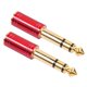 thumbnail image 1 of 2 conectores macho de 6,5 mm y 6,35 mm (1/4 de pulgada) a hembra de 3,5 mm y 1/8 de pulgada para auriculares estéreo, cable auxiliar, adaptador de audio (rojo), 1 of 6