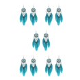 thumbnail image 2 of Pendientes de borla Qarigey para mujer bohemios colgantes azul eléctrico 5Conjunto, 2 of 6