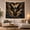 Bald Eagle Shield, variant on Fierce Black Bull in Fiery Explosion, Powerful Dramatic Fantasy for Wildlife Fans, Animal Wall Art, Housewarming Gift Tapestry Wall Hanging for Living Room & Bedroom