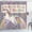 Beige and Lilac, variant on Grey Shower Curtain, Blur Poster Display with Simplistic Square Shapes Contemporary Mosaic Optic Illusion Print, Cloth Fabric Bathroom Decor Set with Hooks, 69" W x 84" L, Ivory