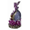 thumbnail image 4 of Purple Mother Dragon Guarding LED Faux Crystals Egg With Hatchlings Figurine, 4 of 10