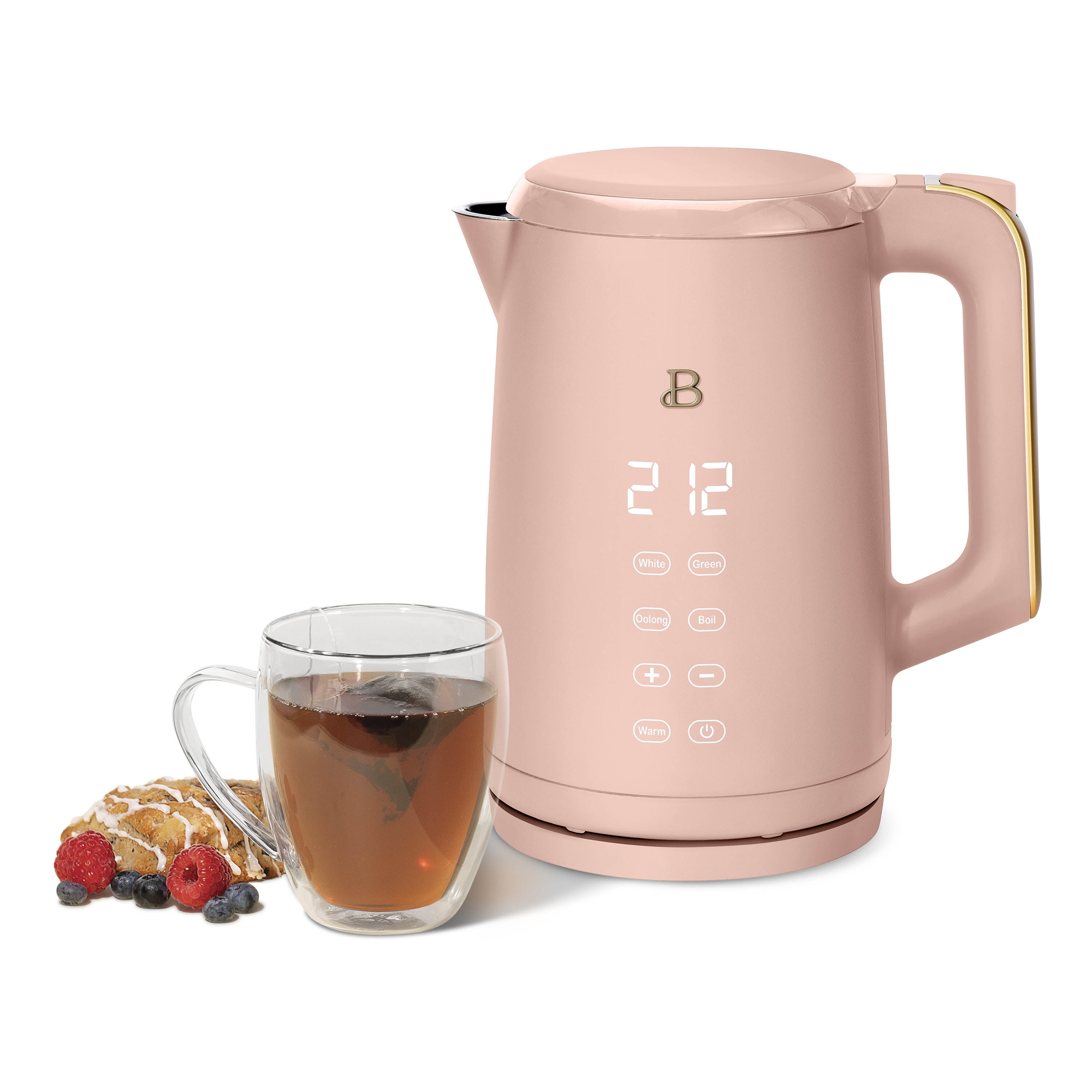 Beautiful 1.7-Liter Electric Kettle 1500 W with One-Touch Activation, Rose by Drew Barrymore