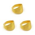 thumbnail image 1 of bedienty Knitting Rings Finger for Protection Thimble Adjustable Sewing Loop Specially-designed Crochet Tools for Home Yarn Crafts Gold Ring 3Set, 1 of 6
