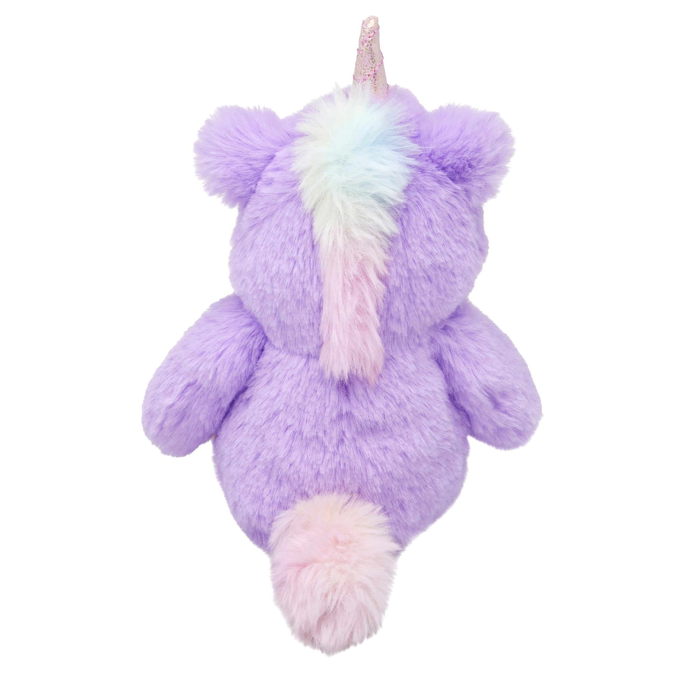 ButterLuvs Plush Unicorn Stuffed Animal, Super Soft Purple Cuddly Unicorn with Rainbow Mane