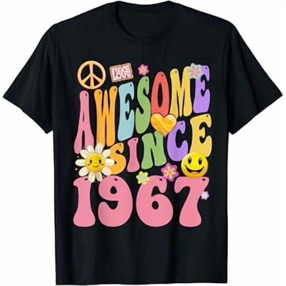 1967 Birthday Vintage Hippie Retro Awesome since 1967 T-Shirt