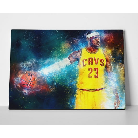 Lebron James Galaxy Poster or Wrapped Canvas