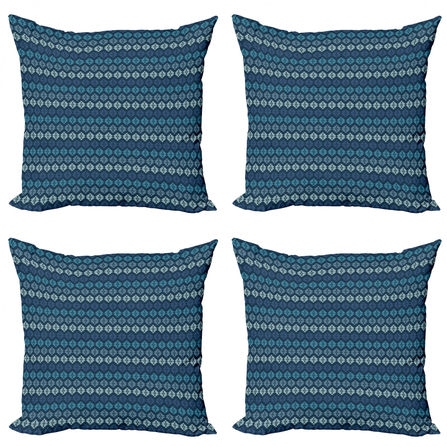 Boho Throw Pillow Cushion Case Pack of 4, Horizontally Aligned
