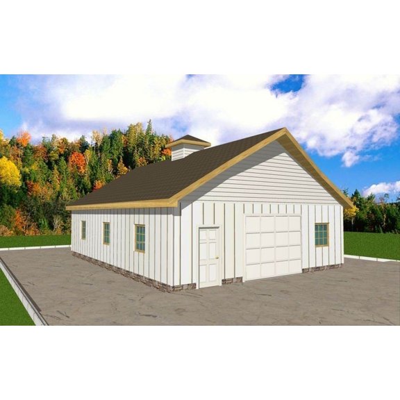 001-4030: Garage 0 Bed, 0 Bath Luxury Home Plan, 0 Sq Ft: Full Blueprints with License to Build by Home Plan Marketplace - Lesuto