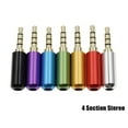thumbnail image 4 of Welding Male 3.5 Plug Cable Adapter DIY 4 Poles 3.5MM Stereo Audio Connector 3.5 Jack Adapter 3.5MM Plug Male Headphone Jack 3.5MM Balanced Headphone Audio Plug ROSE GOLD, 4 of 8
