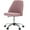 Pink, variant on Blazezo Armless Vanity Chair with Wheels, Ergonomic Fabric Armless Swivel Office Desk Chair for Vanity, Home Office, and Study Room, Durable Frame Supports 250 lbs, Height Adjustable
