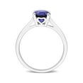 thumbnail image 4 of 1.61 Carat (Ctw) Lab-Created Blue Sapphire Solitaire Ring in Sterling Silver for Women, 4 of 6