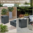 thumbnail image 4 of 36" Rectangular Propane Fire Pit Table Set - 50,000 BTU Outdoor Gas Fire Pit with Wind Guard, Waterproof Cover & Tank Table, 4 of 7