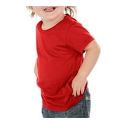 Kavio IJC0432 Infants Crew Neck Short Sleeve Tee-Red-24M