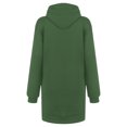 thumbnail image 4 of Women's Hooded Sweatshirt Cotton Long Sleeve Pullover Hoodie Dress Gradient Pockets Lightweight Sweater Top Dress (Medium, Army Green), 4 of 4