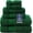 Formal Green, variant on Royal Blue Bath Towels Set 6 count, 2 Bath Towels 2 Hand Towels 2 Washcloths, Luxury Turkish 650GSM Hotel Quality, Soft, Absorbent, Towel Sets for Bathroom
