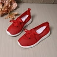 thumbnail image 6 of Xiaoxatg Women's Casual Sneakers Breathable Mesh Comfortable Walking Shoes Lace Up Design for Daily Activities and Versatile Styling 7 Red, 6 of 9