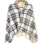 KissDate Electric Heated Blanket and Throws Cordless Wrap Shawl for Women, Electric Heated Throw Blanket for Fast Heating, Heated Blanket USB Heated Warm - Shawl,graygrid, Size: 78*136cm/30.7*53.5in