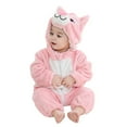 thumbnail image 3 of 0-3T Newborn Toddler Baby Winter Warm Fleece Hooded Rompers Animals Costume Infant Halloween Xmas Cosplay Clothes, 3 of 14