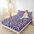 thumbnail image 3 of Castle Fairy Y2K Leopard Skull King Sheets 4pcs,Lilac Cheetah Silhouette Bedding,Lavender Black,1 Fitted Sheet,1 Flat Sheet and 2 Pillowcases, 3 of 6