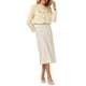 thumbnail image 2 of CHAQUETA CORTA DE TWEED PARA MUJER INSPIRADA CHIC, CUELLO REDONDO, CON BOTONES, MANGA LARGA, BLAZER CORTO XL BEIGE, 2 of 5