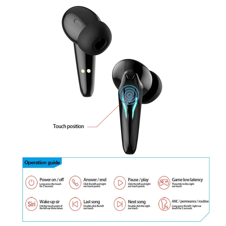 Air Tube Headphones over Ear Wireless Bluetooth Headset, Bluetooth 5.1  In-ear, Sports, Call, Noise Reduction Game Bluetooth Headset Noise Headband  for Sleeping 
