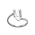 thumbnail image 1 of Daisyyozoid Bagues d'Ouverture en Gros Mode 26 Lettres Anglaises en Acier Inoxydable Filles Amour Bijoux Rétro, 1 of 1