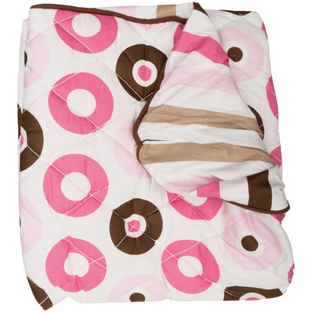 Bacati Pink and Chocolate Dots Changing Pad Cover
