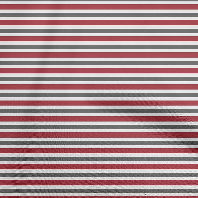 oneOone Cotton Poplin Red Fabric Stripes Craft Projects Decor Fabric Printed By The Yard 42 Inch Wide