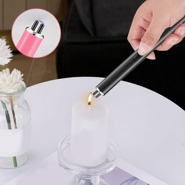 Fufafayo under $5 USB Rechargeable Lighter, Electronic Windproof Flameless Design, Safe Push Button for Candle Ignition, Plasma Arc Technology for Kitchen Home, Portable Power Bank Charging