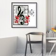 thumbnail image 4 of Cuadros Decorativos JShteea Pintura de diamantes DIY notas musicales 35X35 cm, 4 of 8