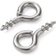 thumbnail image 4 of 50 unidades de pasadores de rosca con forma de ojo, de acero inoxidable 304. Mini pasadores de rosca con forma de ojo para colgantes. Conectores., 4 of 4