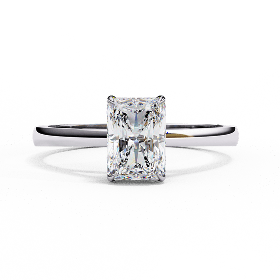 1.21 CT Radiant Cut Lab Grown Diamond IGI Certified Wedding Ring, 10k White Gold Diamond Solitaire Engagement Ring, Proposal Ring For Women