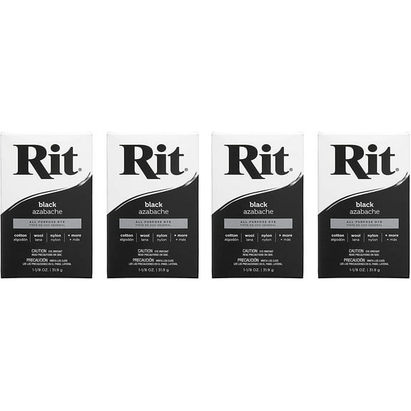 Rit, Black Purpose Powder Dye, 1-1/8 oz Fur Pak