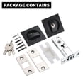 thumbnail image 6 of Uxcell Pocket Door Lock Square Contemporary Entry Privacy Sliding Door Lock, Matte Black, 6 of 6