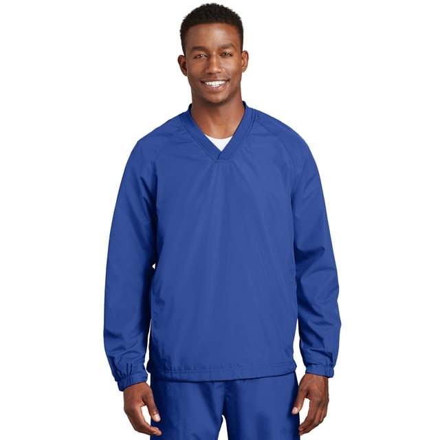 Camisa cortavientos raglán con cuello en V de Sport-Tek®. JST72 deporte-tek JST72
