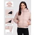 thumbnail image 6 of Cropped Puffer Jacket Women Pioneer Camp Waterproof Hood Short, 6 of 6
